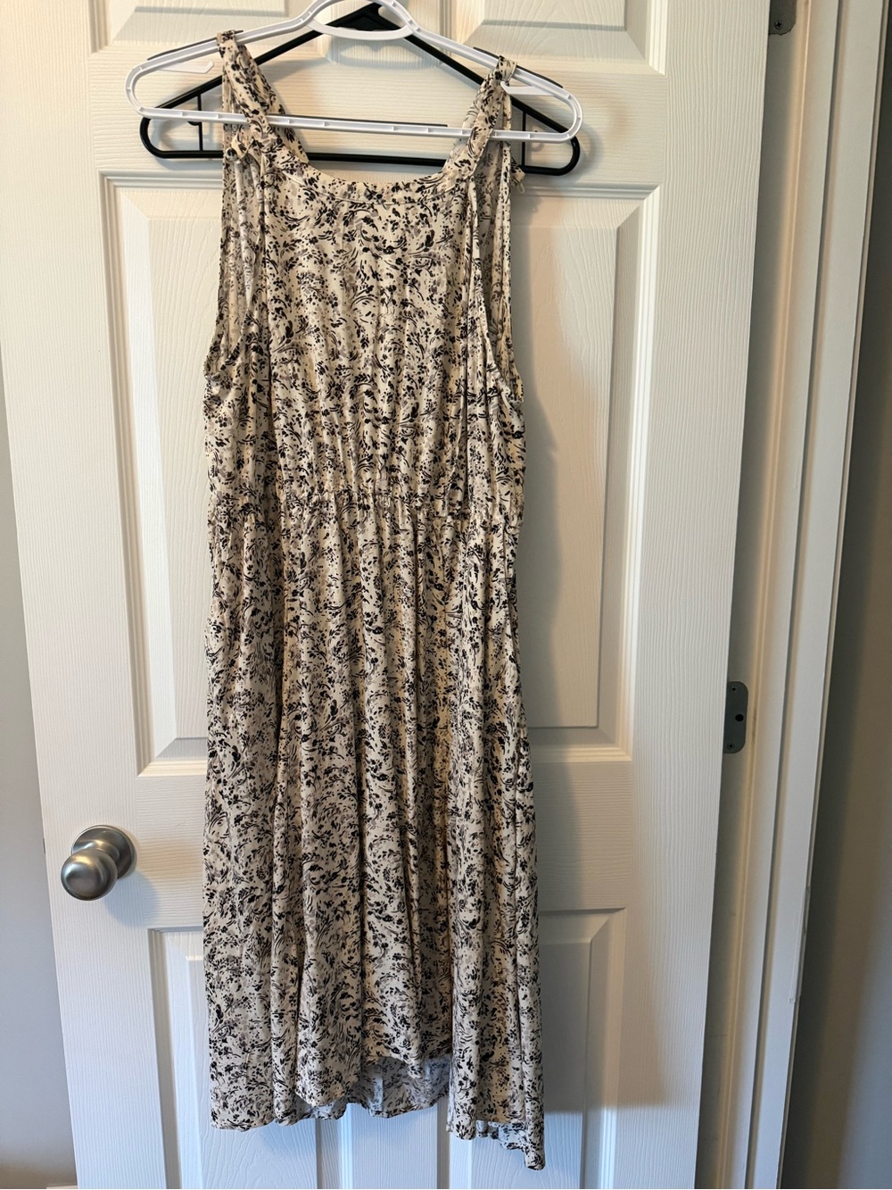 torrid Cream Dress with Black Floral Print